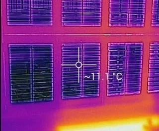 Energy efficient interior window shutters demonstration