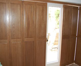 Solid wooden shutters